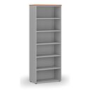 Büroregal PRIMO GRAY, 800 x 420 x 2128 mm, grau/Kirsche