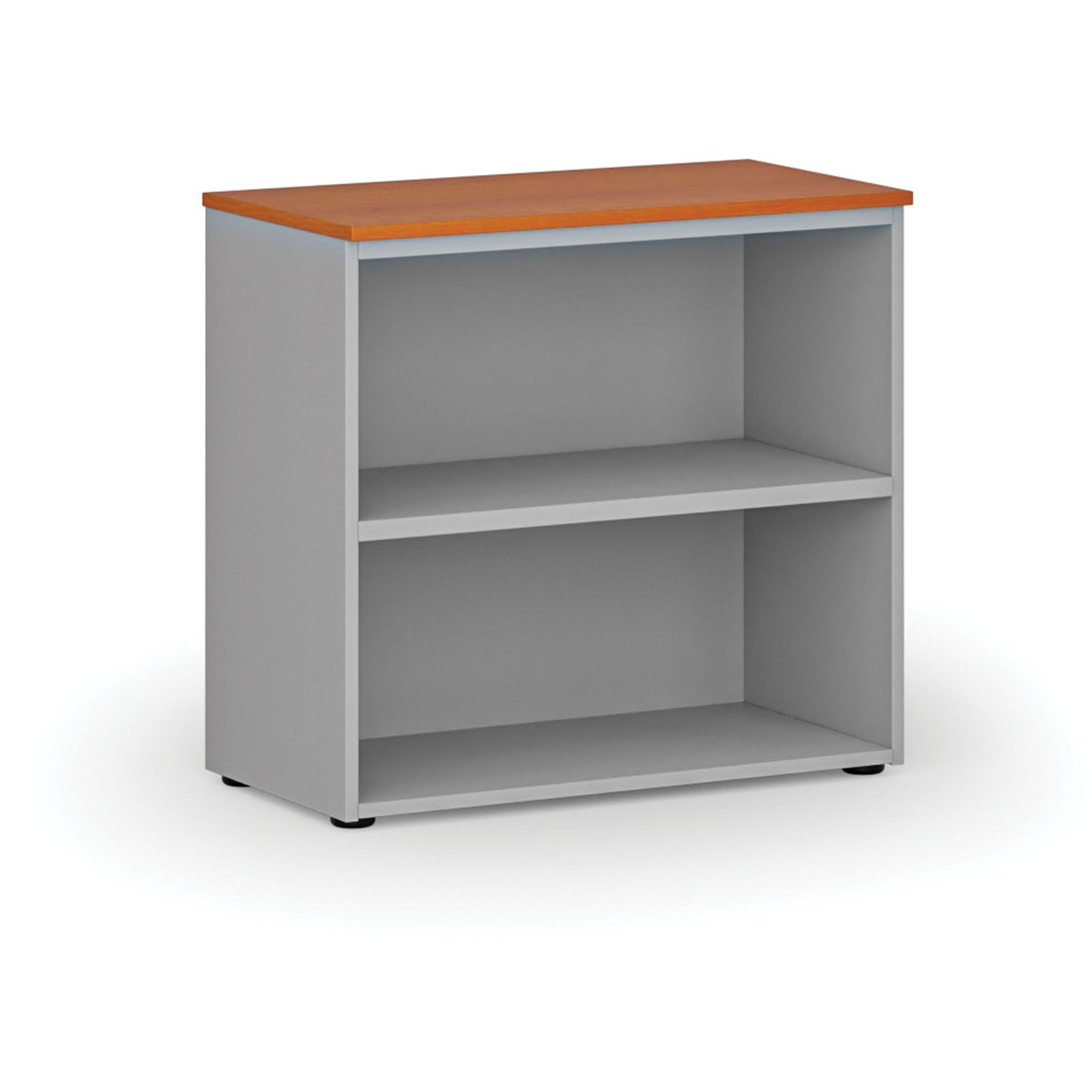 Büroregal PRIMO GRAY, 800 x 420 x 740 mm, grau/Kirsche