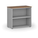 Büroregal PRIMO GRAY, 800 x 420 x 740 mm, grau/Nussbaum