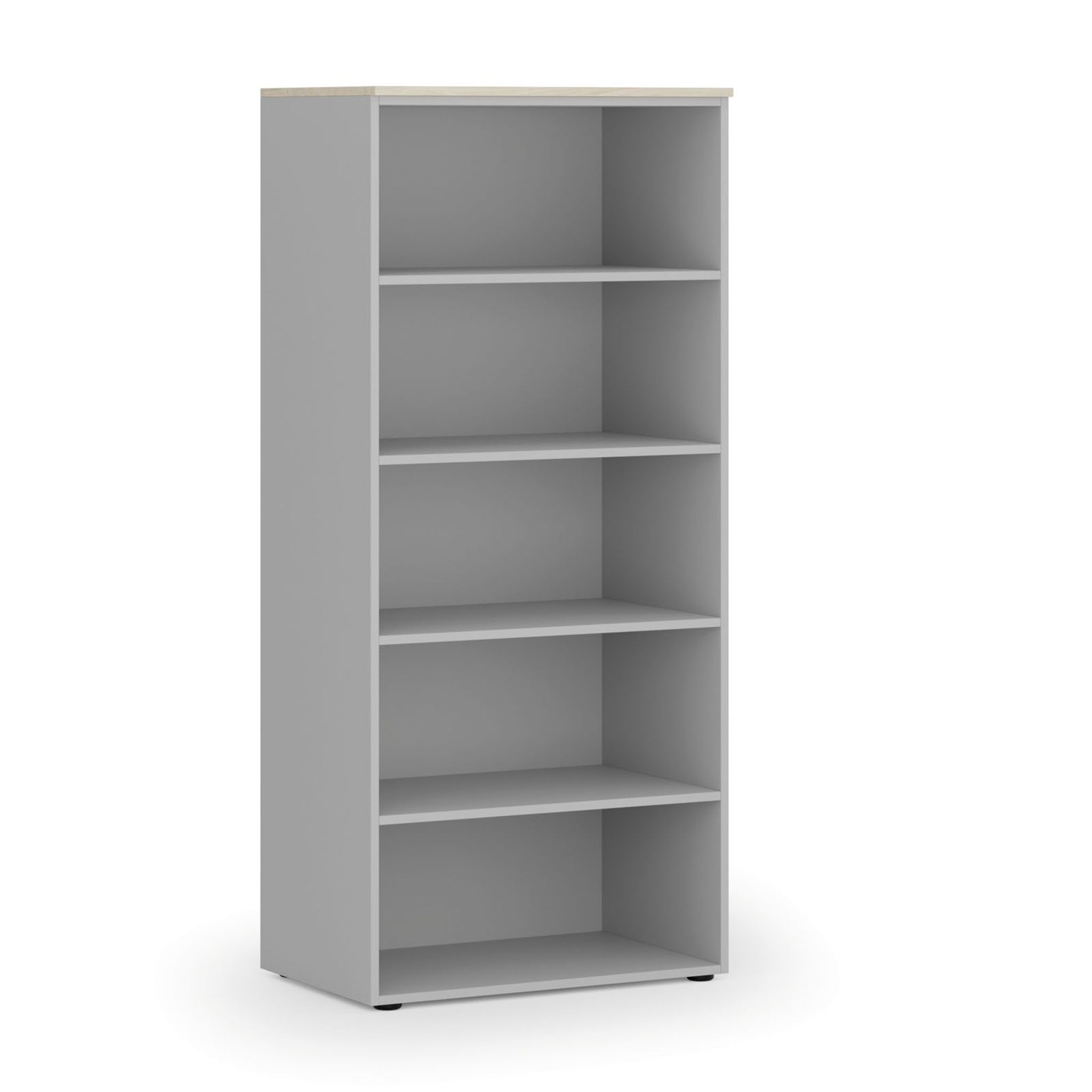 Büroregal PRIMO GRAY, 800 x 500 x 1781 mm, grau/natur Eiche