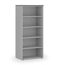 Büroregal PRIMO GRAY, 800 x 500 x 1781 mm, grau/Wenge