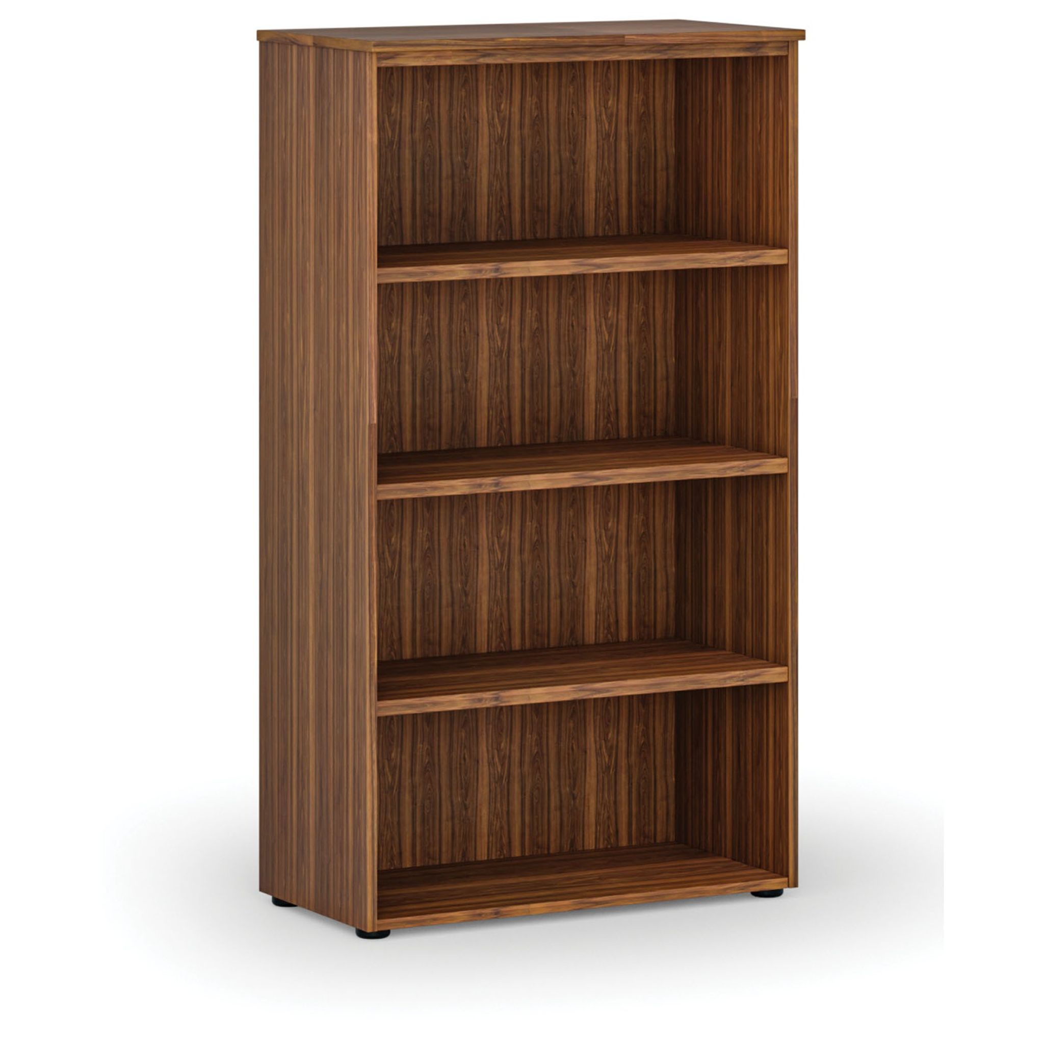 Büroregal PRIMO WOOD, 800 x 420 x 1434 mm, Nussbaum