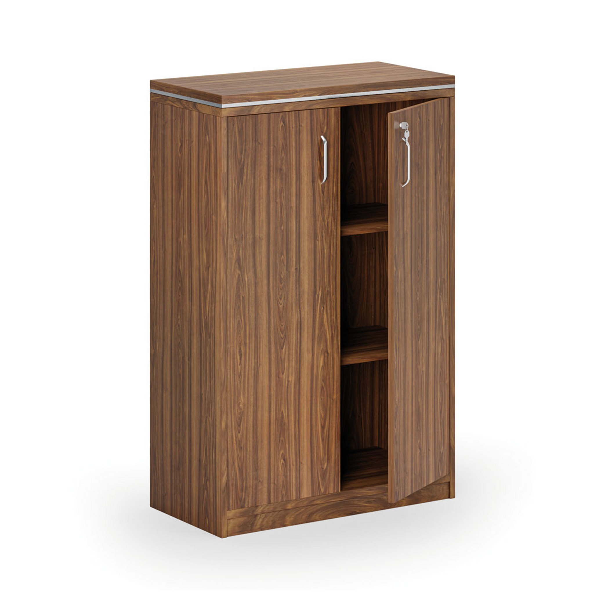 Büroschrank ARRISTO LUX, 800 x 400 x 1236 mm, Nussbaum