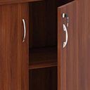 Büroschrank ARRISTO LUX, 800 x 400 x 836 mm, Nussbaum