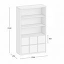 Büroschrank FRAME, 6x Türen, 2x Einlegeböden, 1299 x 450 x 2162 mm, PUSH-lock, Eiche natur Büroschrank FRAME, 6x Türen, 2x Einlegeböden, 1299 x 450 x 2162 mm, PUSH-lock, Eiche natur
