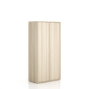 Büroschrank FRAME, niedrig, 2 Türen, 872 x 450 x 1735 mm, PUSH-lock, Eiche natur
