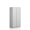 Büroschrank FRAME, niedrig, 2 Türen, 872 x 450 x 1735 mm, PUSH-lock, grau