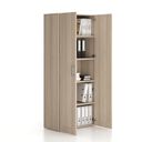 Büroschrank hoch SOLID, 800 x 400 x 1830 mm, Eiche natur