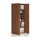 Büroschrank hoch SOLID, 800 x 400 x 1830 mm, Nussbaum