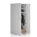 Büroschrank hoch SOLID, Kleiderstange, 2 Ablagen, 800 x 600 x 1830 mm, weiß