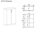 Büroschrank MIRELLI, 800 x 400 x 1200 mm, Birke