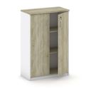 Büroschrank MIRELLI, 800 x 400 x 1200 mm, weiß/Eiche sonoma