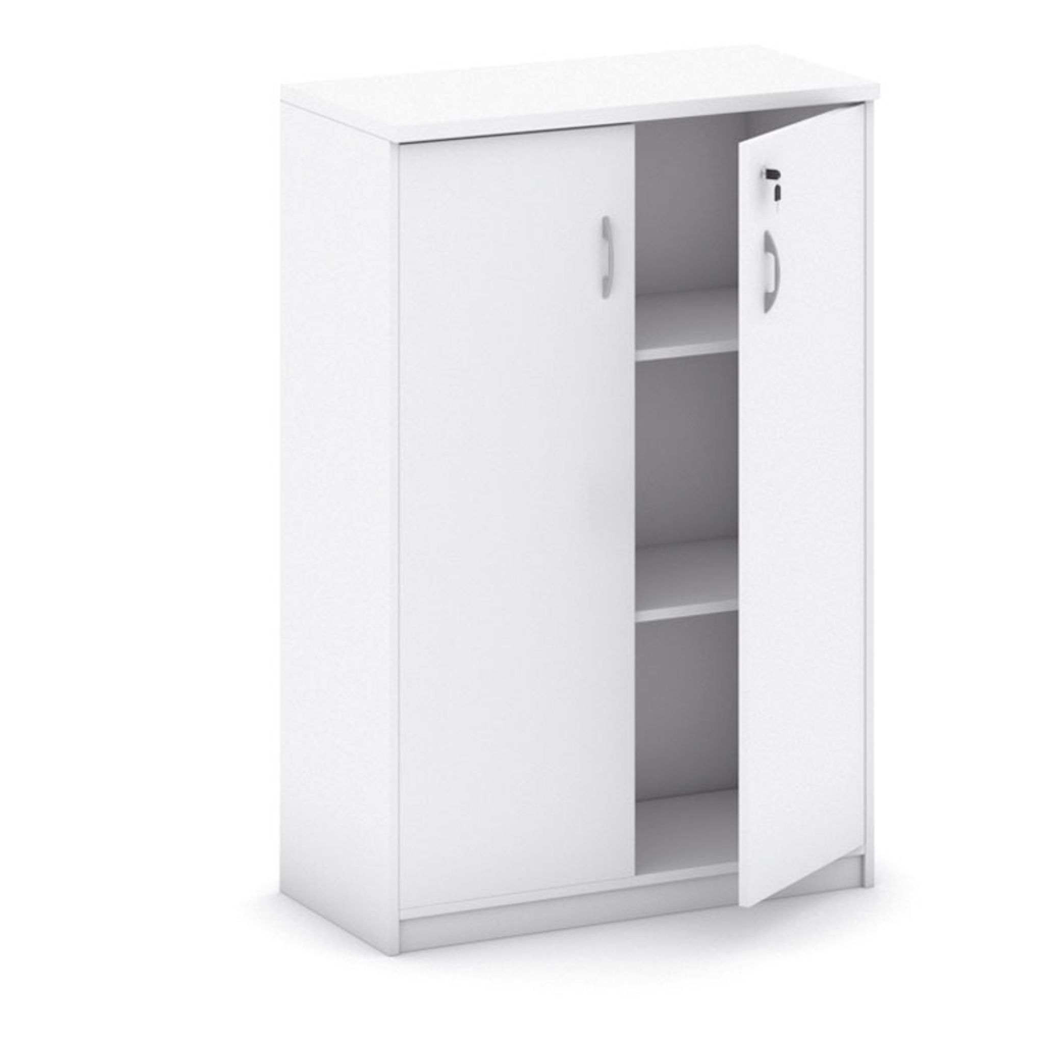 Büroschrank MIRELLI, 800 x 400 x 1200 mm, weiß