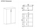 Büroschrank MIRELLI, 800 x 400 x 1200 mm, weiß