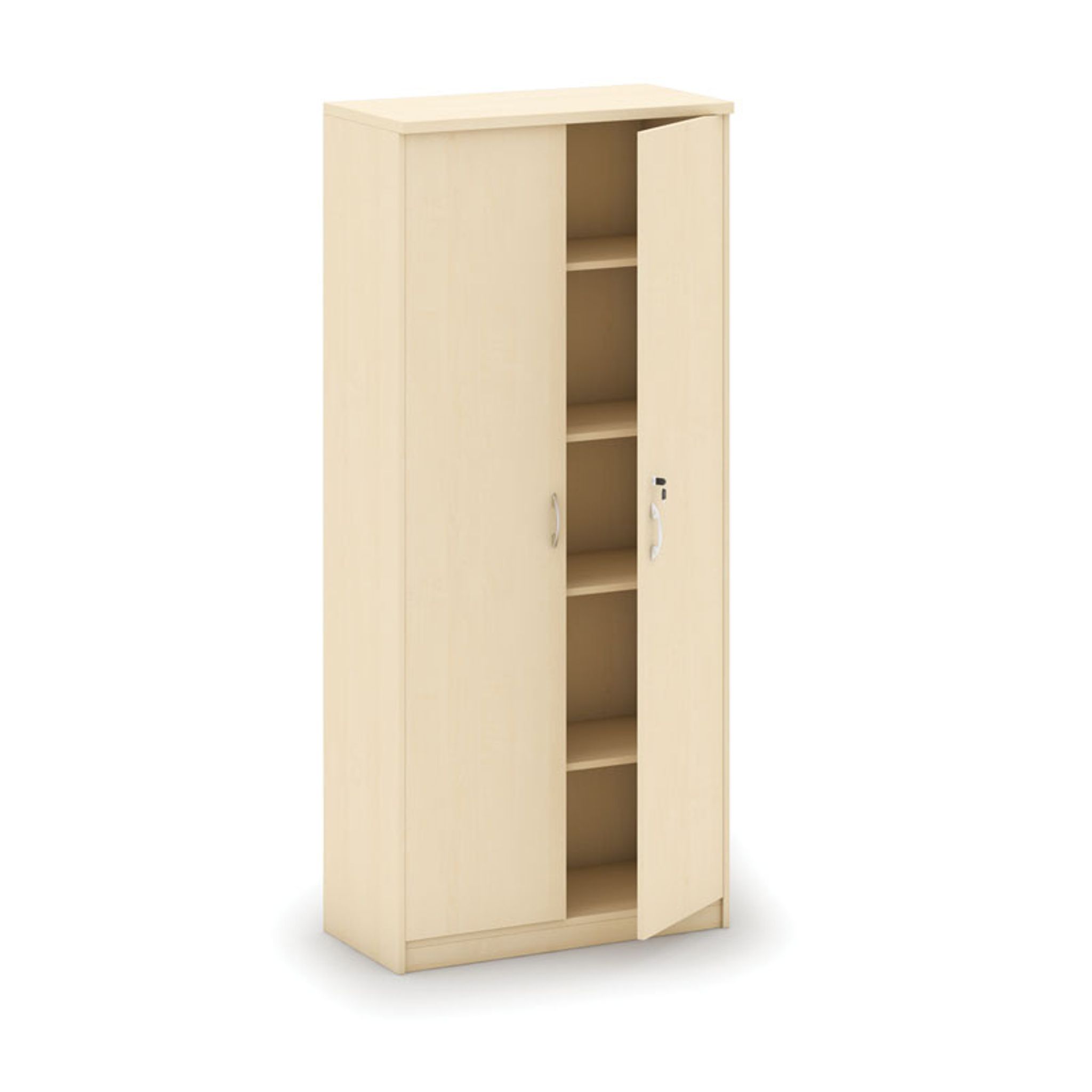 Büroschrank MIRELLI, 800 x 400 x 1800 mm, Birke