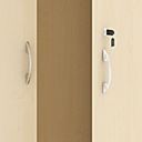 Büroschrank MIRELLI, 800 x 400 x 1800 mm, Birke