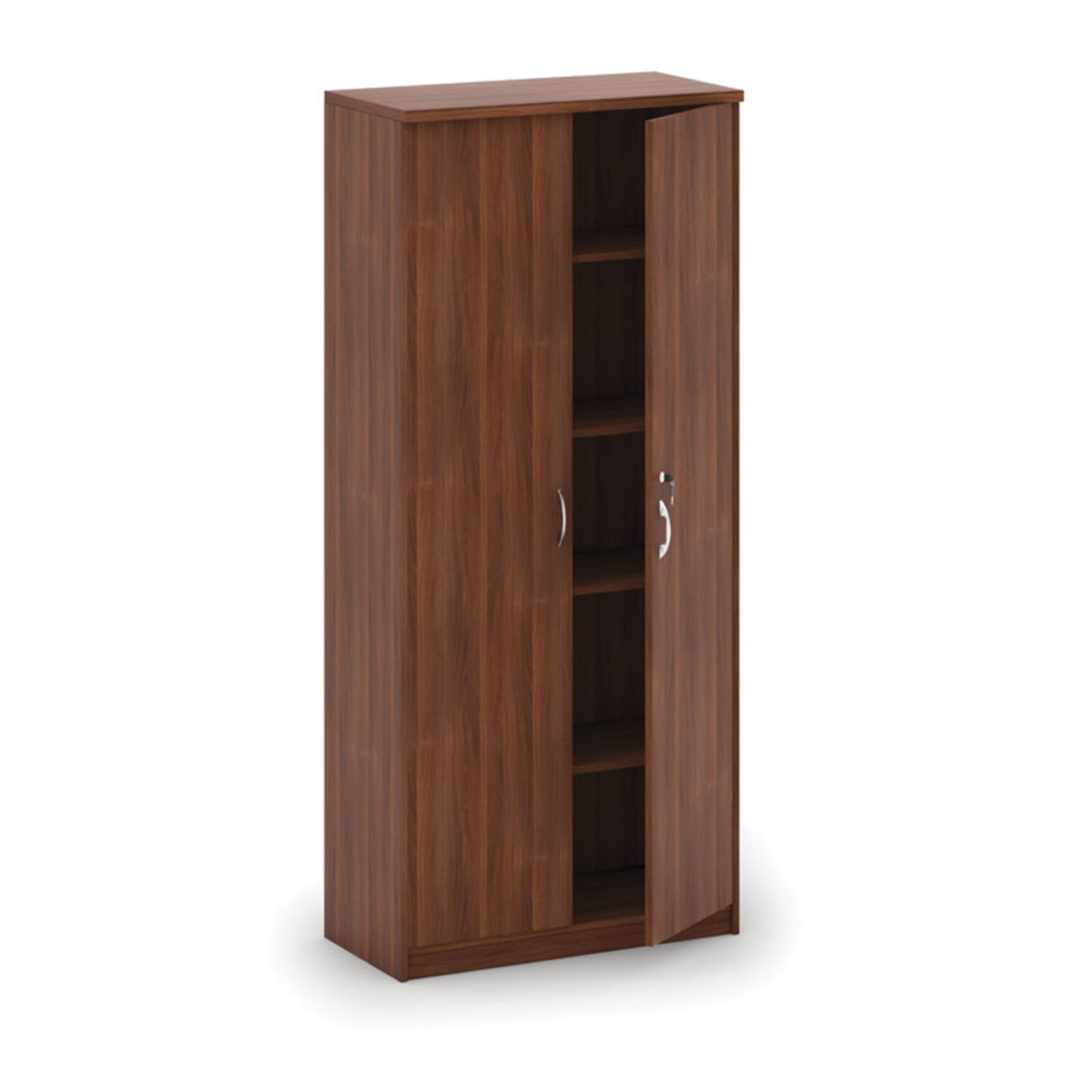 Büroschrank MIRELLI, 800 x 400 x 1800 mm, Nussbaum