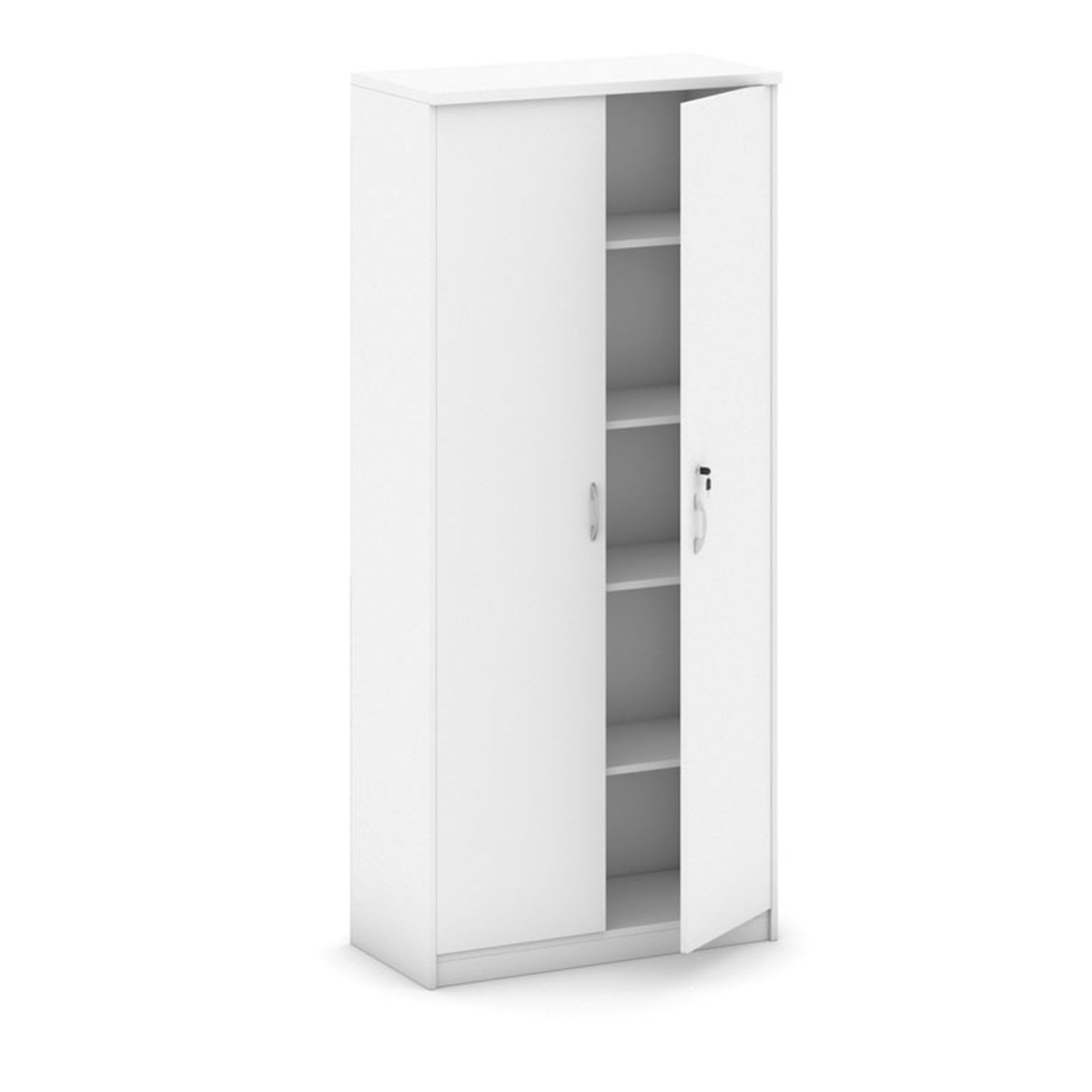 Büroschrank MIRELLI, 800 x 400 x 1800 mm, weiß