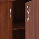 Büroschrank MIRELLI, 800 x 400 x 800 mm, Nussbaum