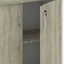 Büroschrank MIRELLI, 800 x 400 x 800 mm, weiß/Eiche sonoma