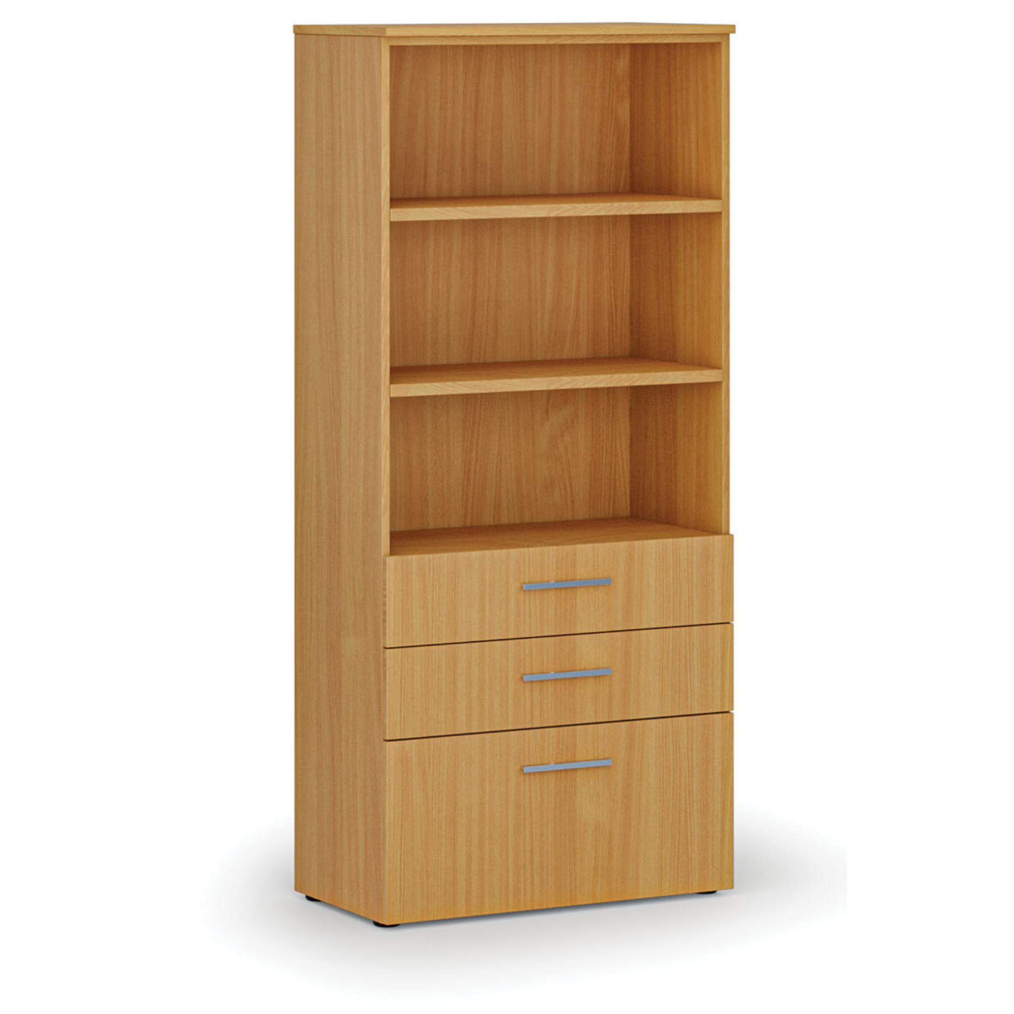 Büroschrank mit kombinierten Schubladen PRIMO WOOD, 1781 x 800 x 420 mm