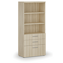 Büroschrank mit kombinierten Schubladen PRIMO WOOD, 1781 x 800 x 420 mm, Eiche natur