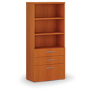 Büroschrank mit kombinierten Schubladen PRIMO WOOD, 1781 x 800 x 420 mm, Kirschbaum