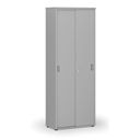 Büroschrank mit Schiebetür, 2128 x 800 x 420 mm, grau