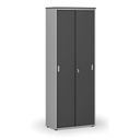 Büroschrank mit Schiebetür, 800 x 420 x 2128 mm, grau/Graphit