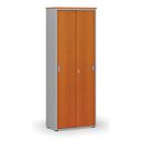 Büroschrank mit Schiebetür PRIMO GRAY, 2128 x 800 x 420 mm, grau/Kirsche