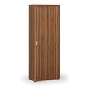 Büroschrank mit Schiebetür PRIMO WOOD, 2128 x 800 x 420 mm, Nussbaum