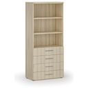 Büroschrank mit Schubladen PRIMO WOOD, 1781 x 800 x 420 mm, Eiche natur