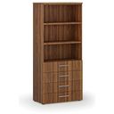 Büroschrank mit Schubladen PRIMO WOOD, 1781 x 800 x 420 mm, Nussbaum