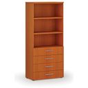 Büroschrank mit Schubladen PRIMO WOOD, 800 x 420 x 1781 mm, Kirsche