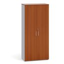 Büroschrank mit Tür PRIMO 2023, 800 x 420 x 1781 mm, grau / Kirschbaum