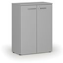 Büroschrank mit Tür PRIMO GRAY, 800 x 420 x 1087 mm, grau