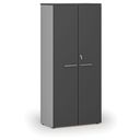 Büroschrank mit Tür PRIMO GRAY, 1781 x 800 x 420 mm, grau/Graphit