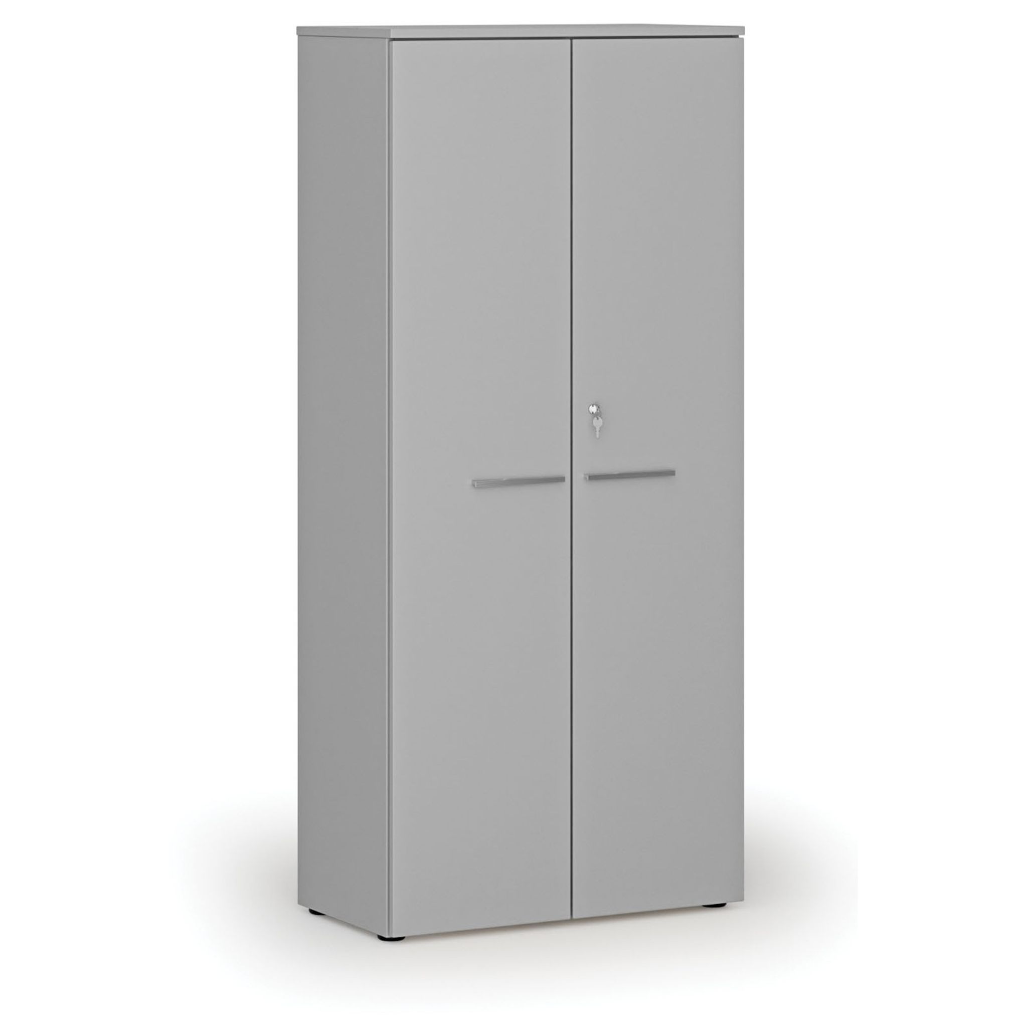 Büroschrank mit Tür PRIMO GRAY, 1781 x 800 x 420 mm, grau