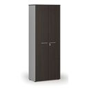 Büroschrank mit Tür PRIMO GRAY, 2128 x 800 x 420 mm, grau/Wenge