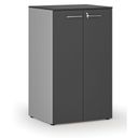 Büroschrank mit Tür PRIMO GRAY, 3 Einlegeböden, 800 x 640 x 1335 mm, grau/Graphit