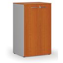 Büroschrank mit Tür PRIMO GRAY, 3 Einlegeböden, 800 x 640 x 1335 mm, Grau/Kirsche