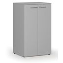 Büroschrank mit Tür PRIMO GRAY, 3 Einlegeböden, 800 x 640 x 1335 mm, grau