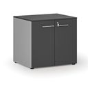 Büroschrank mit Tür PRIMO GRAY, 800 x 640 x 735 mm, grau/Graphit