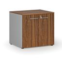 Büroschrank mit Tür PRIMO GRAY, 735 x 800 x 640 mm, grau/Nussbaum