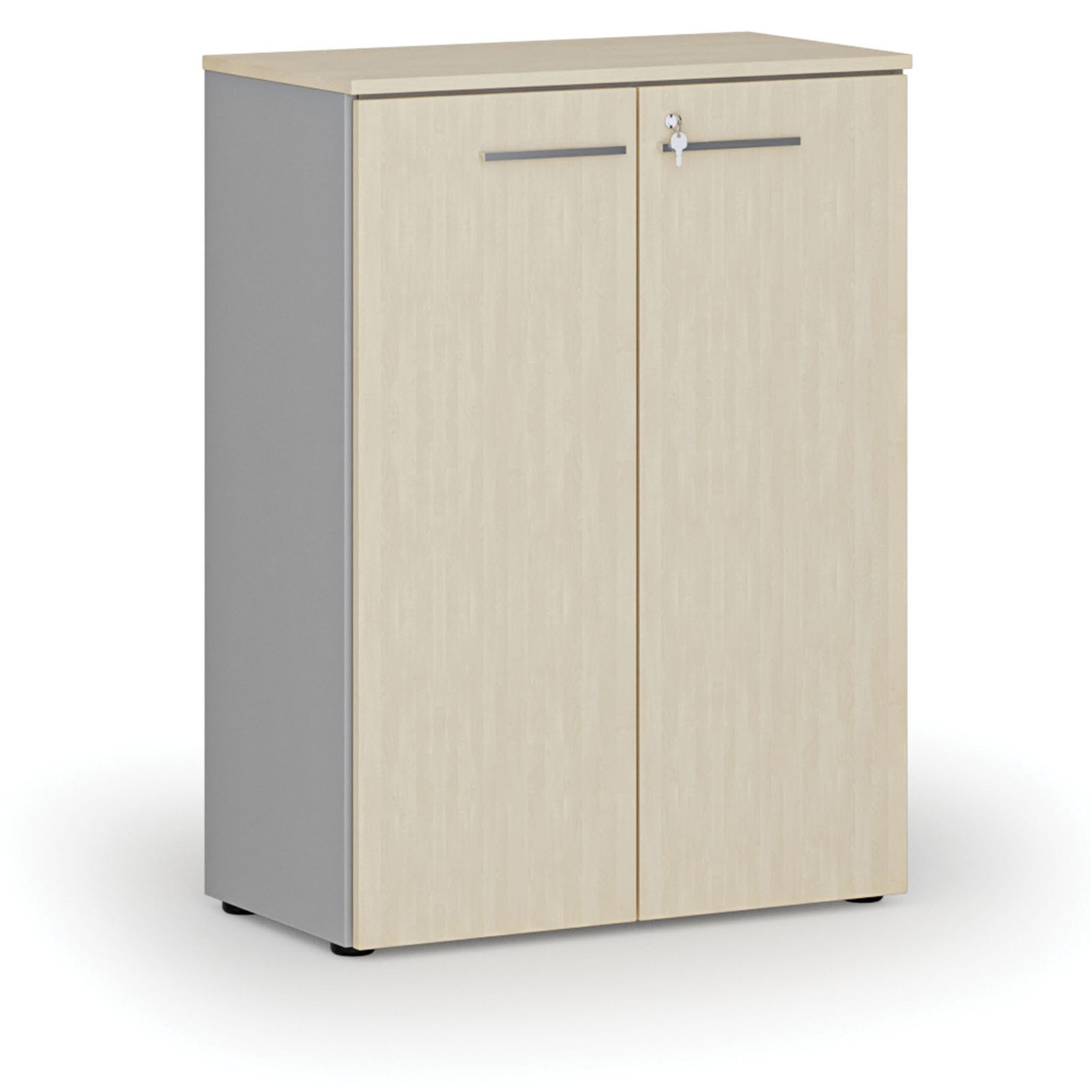 Büroschrank mit Tür PRIMO GRAY, 800 x 420 x 1087 mm
