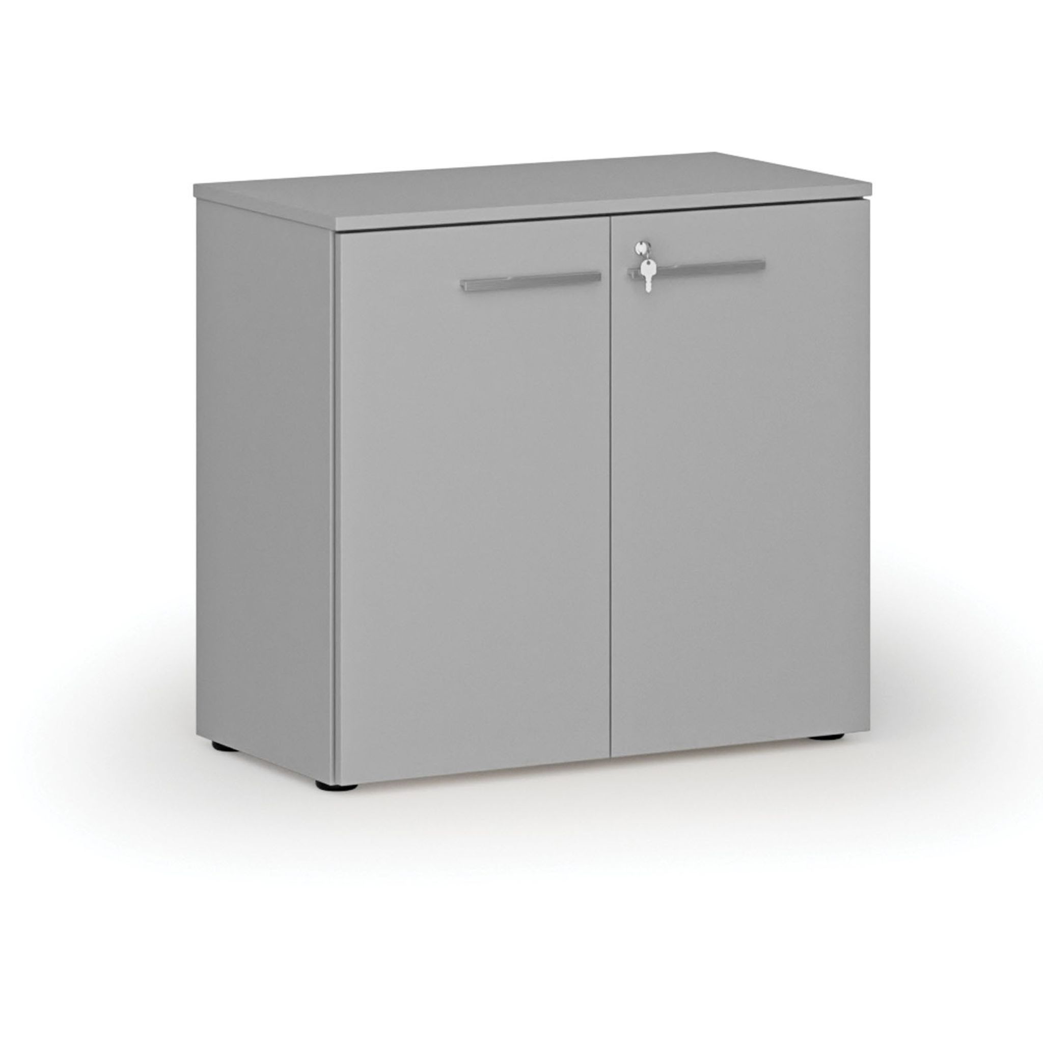 Büroschrank mit Tür PRIMO GRAY, 800 x 420 x 740 mm, grau