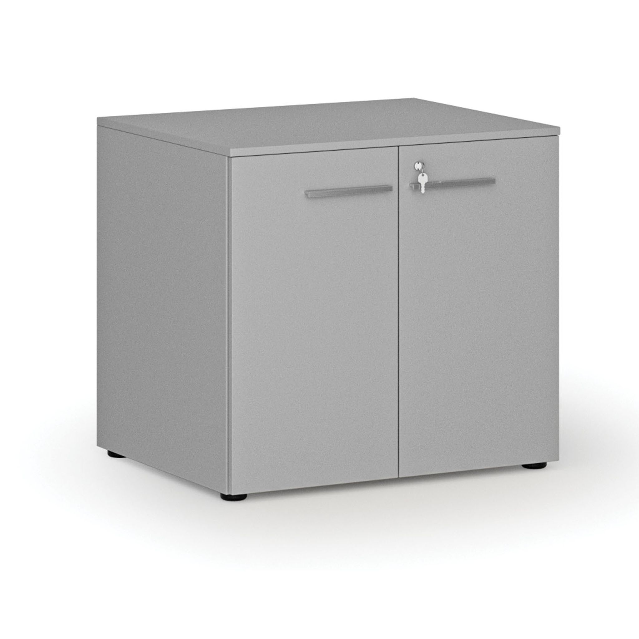 Büroschrank mit Tür PRIMO GRAY, 800 x 640 x 735 mm, grau