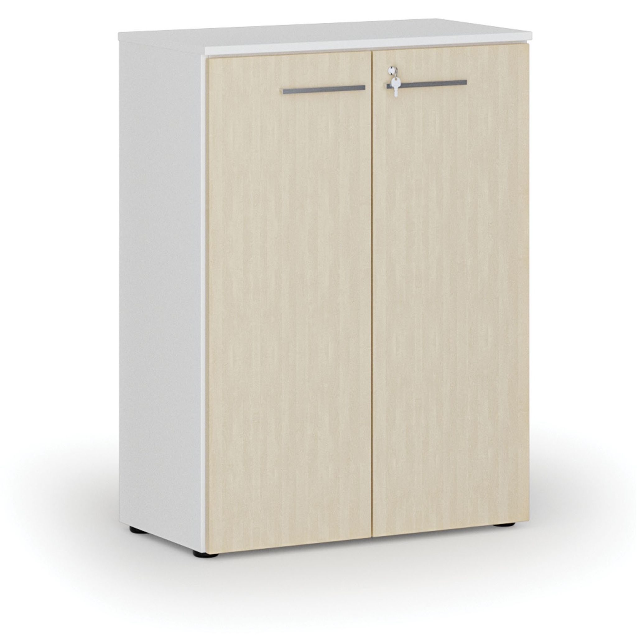 Büroschrank mit Tür PRIMO WHITE, 1087 x 800 x 420 mm