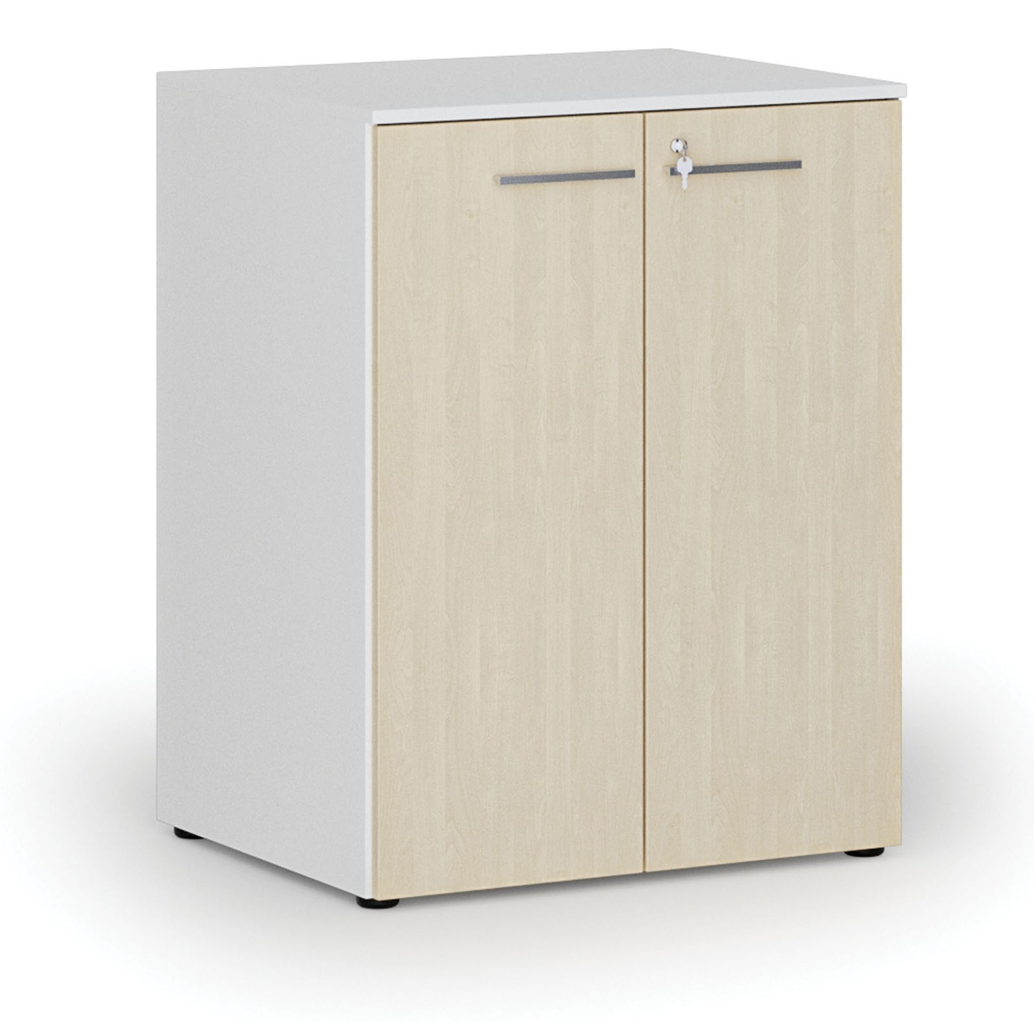 Büroschrank mit Tür PRIMO WHITE, 2 Einlegeböden, 1027 x 800 x 640 mm