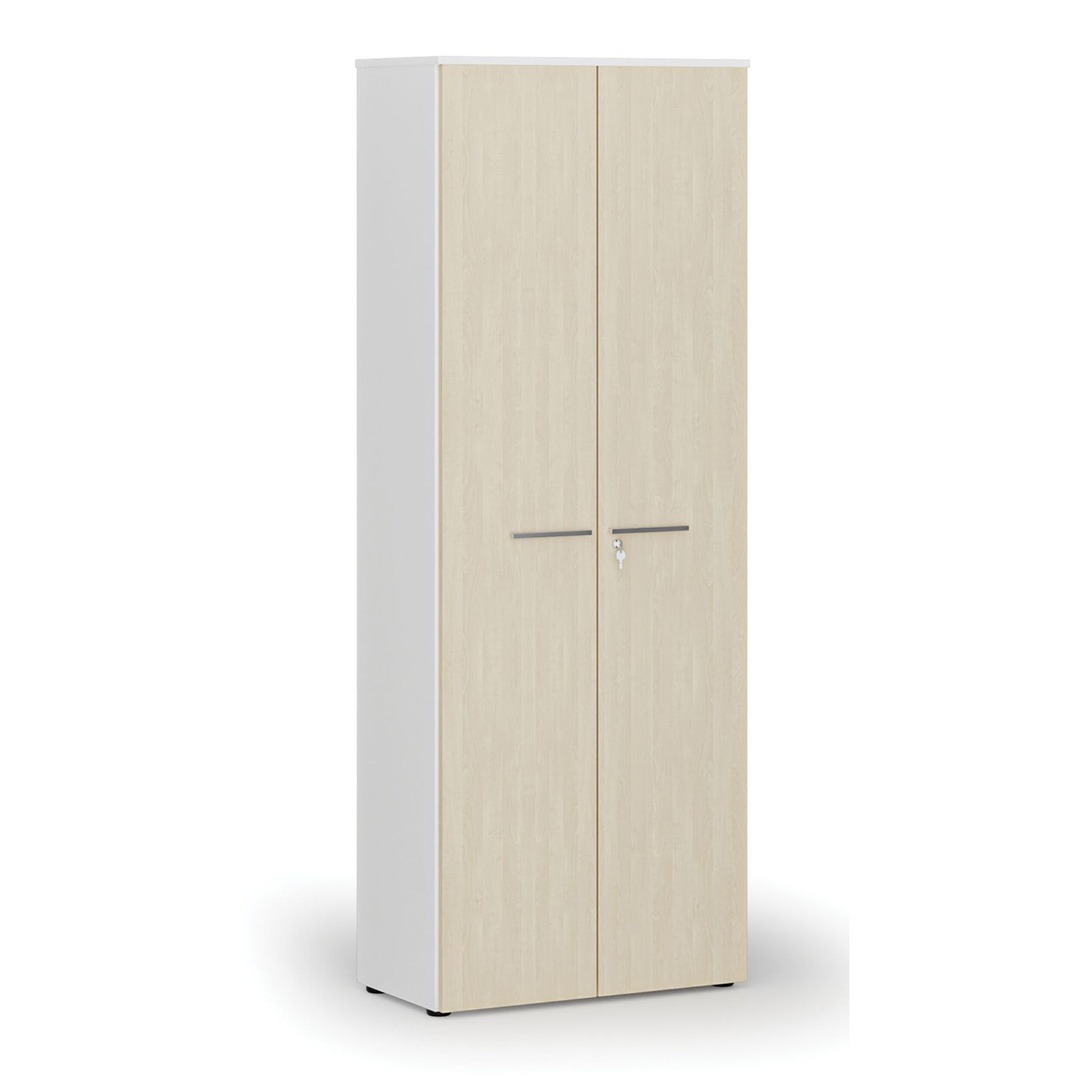 Büroschrank mit Tür PRIMO WHITE, 800 x 420 x 2128 mm